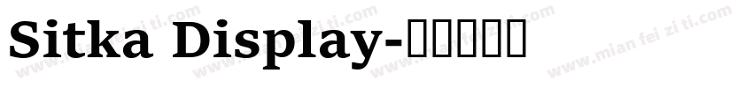 Sitka Display字体转换